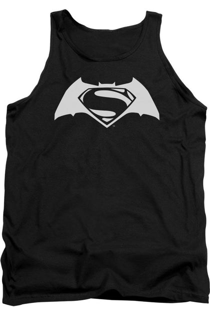 Gildan Batman V Superman Simple Logo Tank Top Black XLarge 2