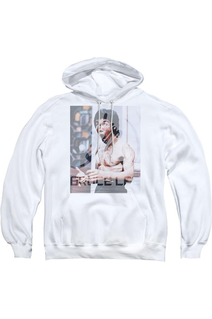 Gildan Bruce Lee Revving Up Hoodie White Small 2