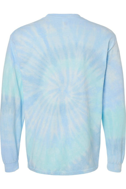 Colortone Tie-Dyed Long Sleeve T-Shirt Blue XXXLarge 3