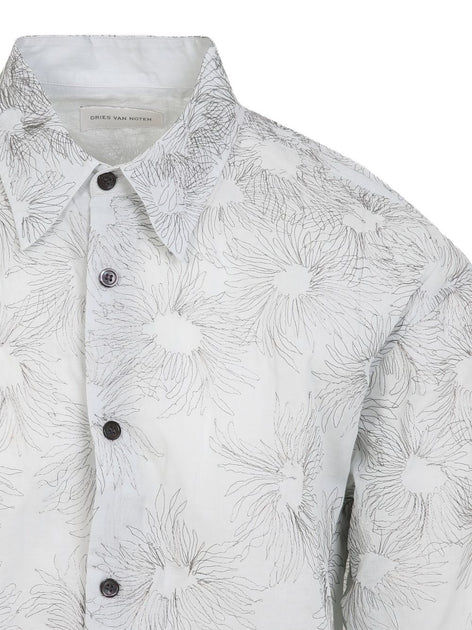 Dries Van Noten Button-Up Shirt White Large 4