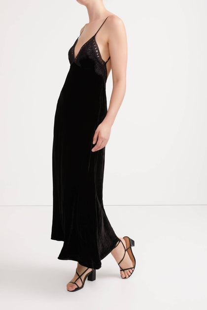 Sleeping with Jacques Freya Slip Dress Black Large 4