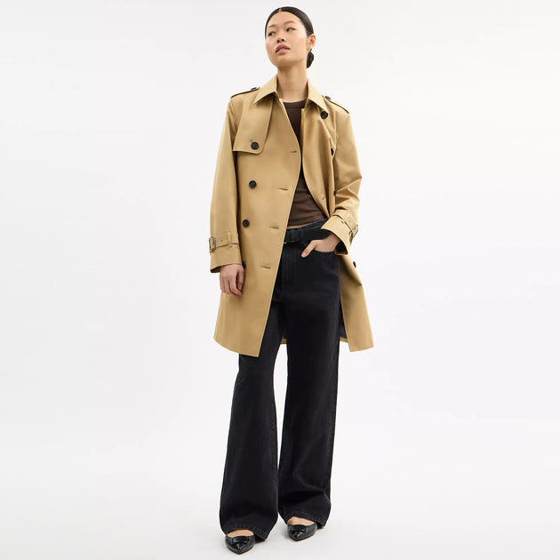 Coach Mid Trench Coat Black XS 3