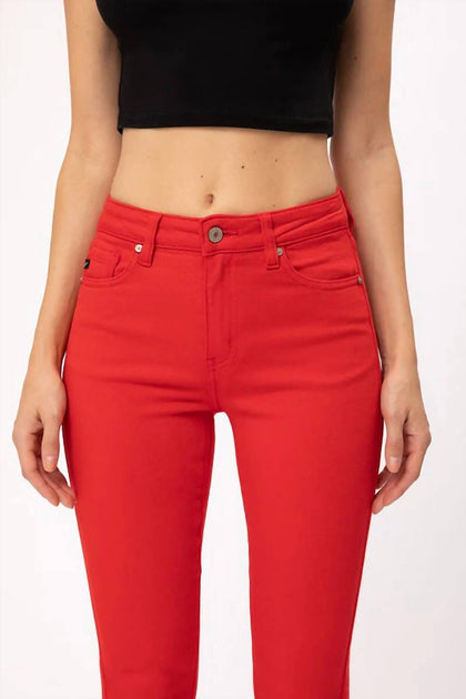 KanCan High Rise Skinny Jeans Rouge XLarge 4