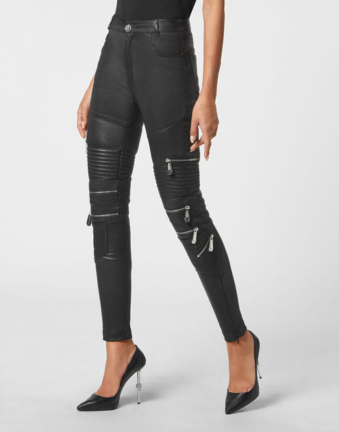 Philipp Plein Leather Trousers Black XSmall 5