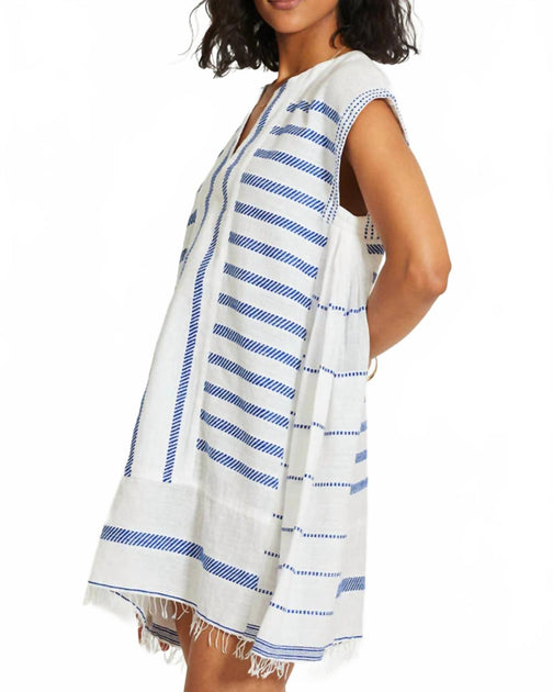LEMLEM Tiki Mini Dress Blue Small 4