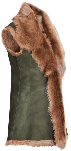 Infinity Toscana Sheepskin Gilet Beige Large 3