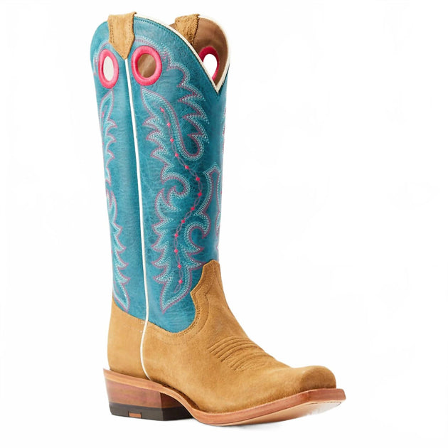Ariat Futurity Boon Buckskin Western Boot Blue US 6 2