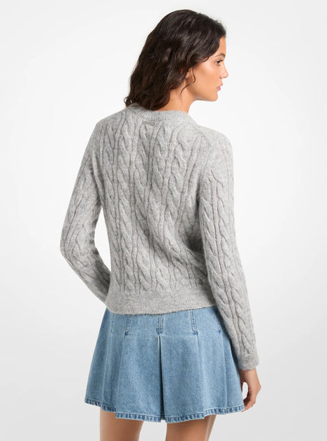 Michael Kors Cable Knit Sweater Grey XL 3