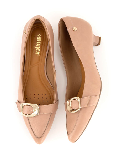 Andrea Damen Pumps mit Kitten-Heel Beige US 9 4