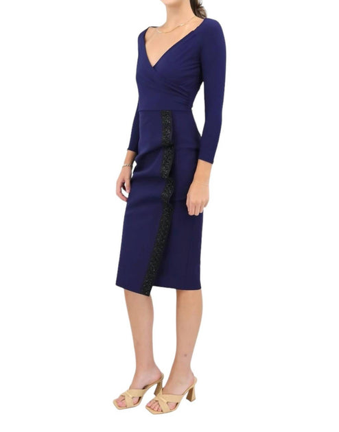 Chiara Boni Nastina Cocktail Dress Blue US 8 3