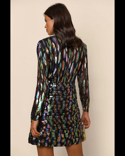 Rixo Golden Mini Dress Multi XSmall 3