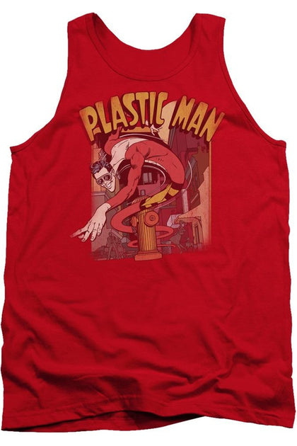 Gildan DC Comics Plastic Man Street Tank Top Red XLarge 2