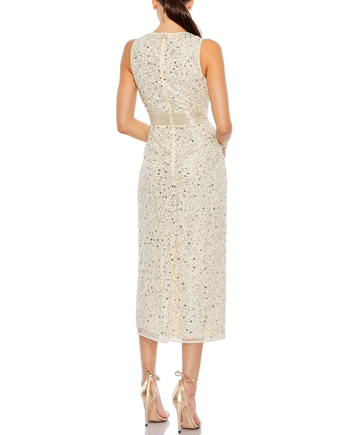 Robe de Cocktail Sans Manches Mac Duggal Blanc US 16 3