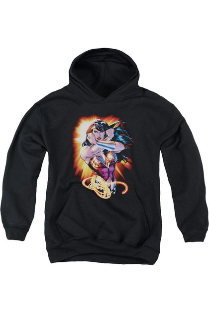 Gildan Wonder Woman Sweat à Capuche Noir Medium 2