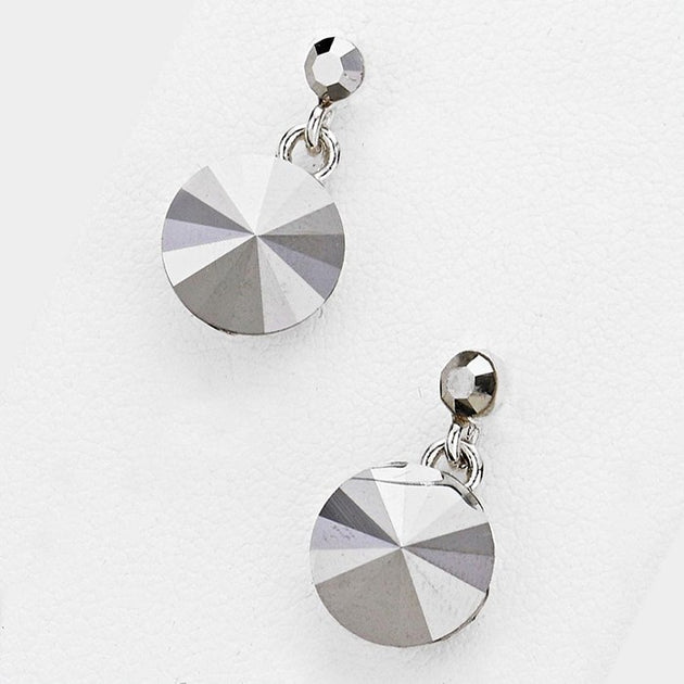 FASHNZFAB Crystal Drop Earrings Green 3