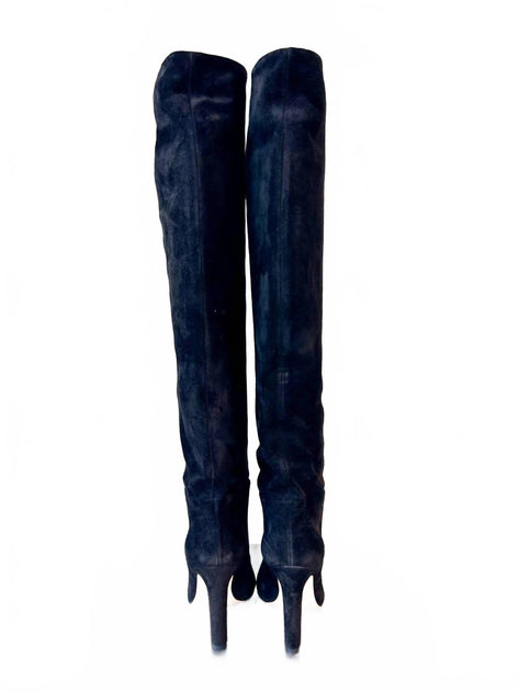 Paris Texas Elsa Over The Knee Boots Blue EU 36.5 3
