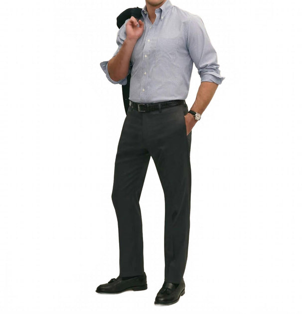 Brooks Brothers Classic Fit Wool Dress Pants Black US 40 Regular 4