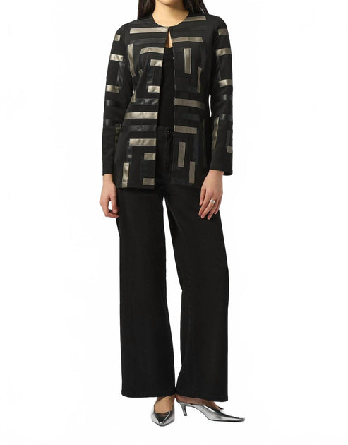 Joseph Ribkoff Collarless Jacket Black XLarge 3