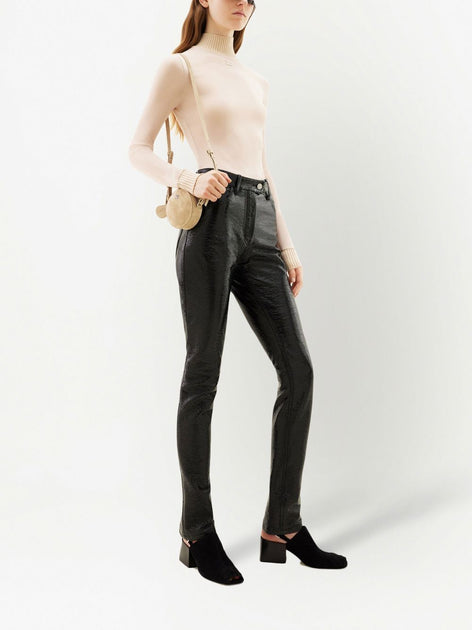 Courrèges Stretch-Baumwollhose Schwarz EU 40 4