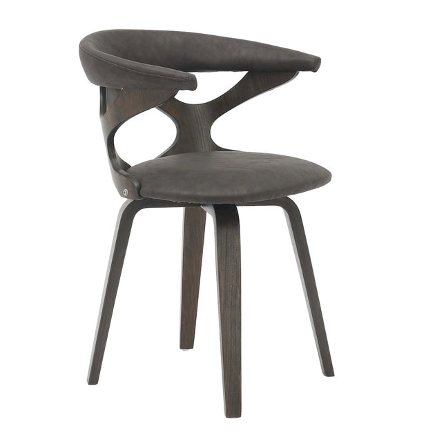 LeisureMod Klyne Dining Chair Dark Walnut 5