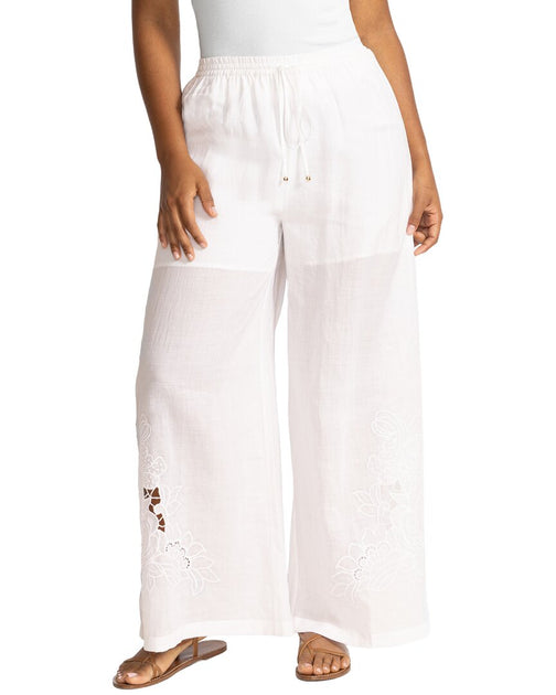Johnny Was Plus Annalise Pant White XXLarge 2