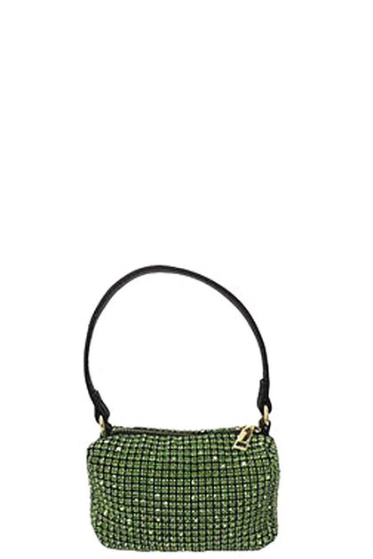 FASHNZFAB Rhinestone Clutch Bag Black 4