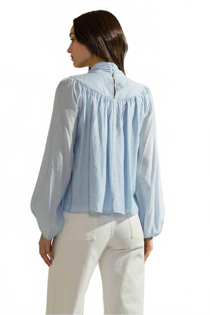 ABLE Bow-Tie Neck Blouse Blue Medium 3