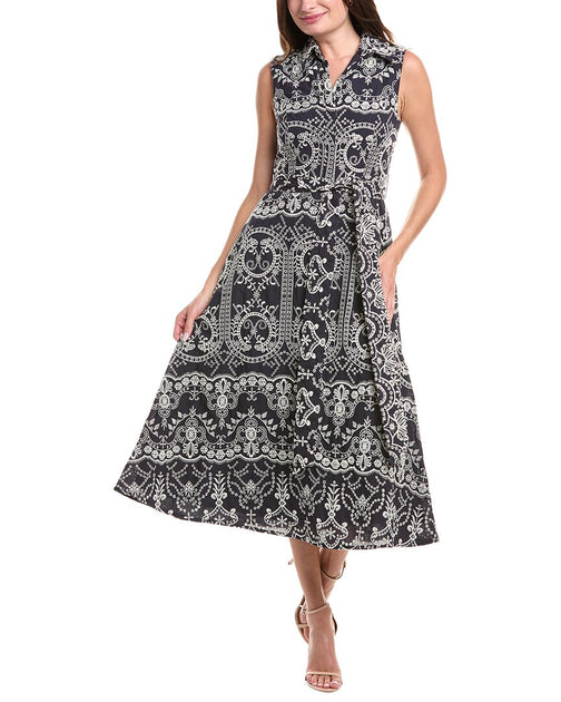 Badgley Mischka Besticktes Midikleid Grau US 4 2