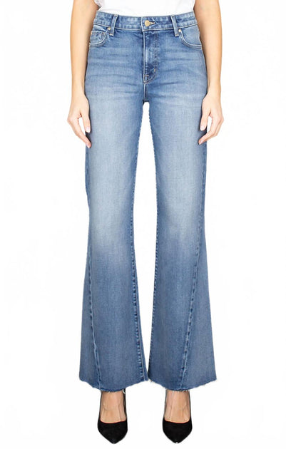 FIDELITY Lotus High-Rise Wide-Leg Jeans Blue 26 2