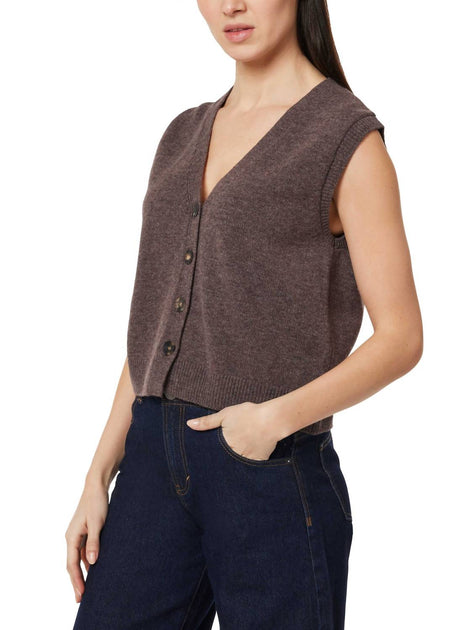 Habitual Sweater Vest Brown Medium 3