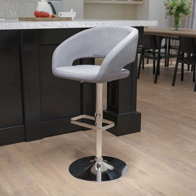Flash Furniture Adjustable Height Barstool Gray 3