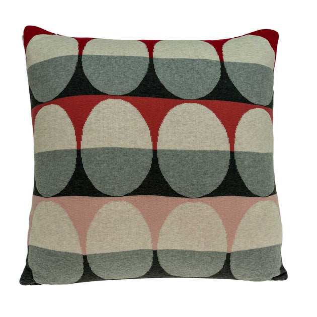 Hivvago Transitional Pillow Cover Gray/Red 20x7x20 in 3