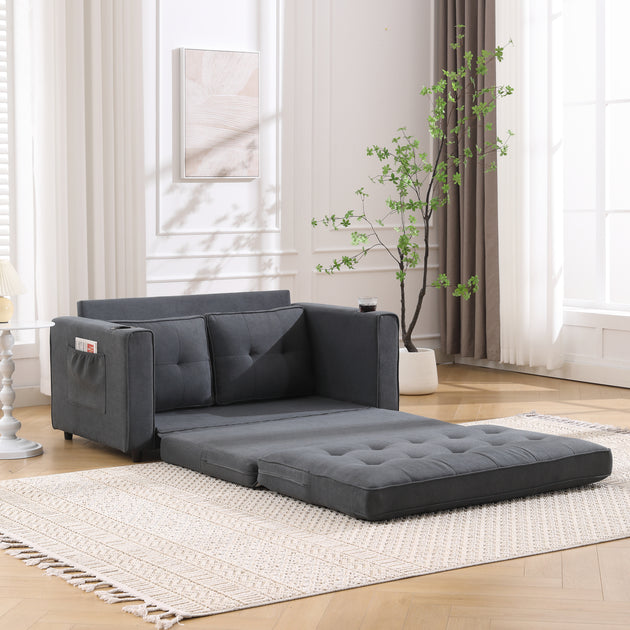 Streamdale 3-in-1 Futon Sofa Bed Black 5