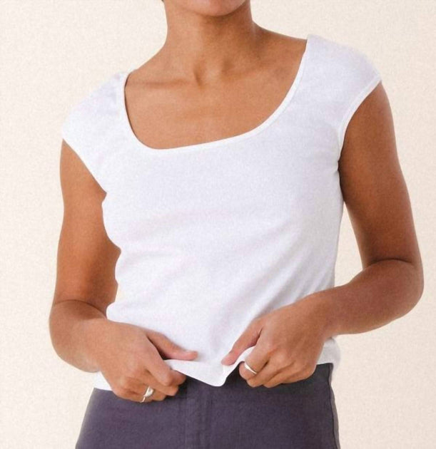 Prairie Underground Bardot Scoopneck Top White Large 3