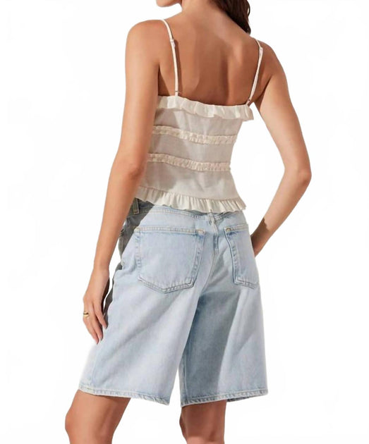 ASTR Bea Tie-Front Top Beige Large 3