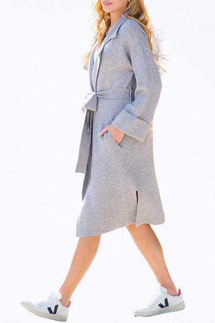 BluIvy Belted Knit Cardigan Blue Small 3