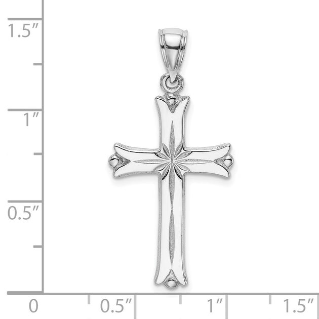 Diamond2Deal Cross Starburst Pendant Silver 4