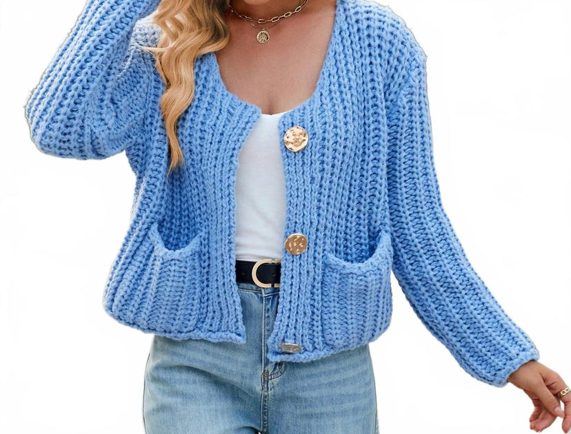 Masyal Caroline Strickcardigan Blau Small 3