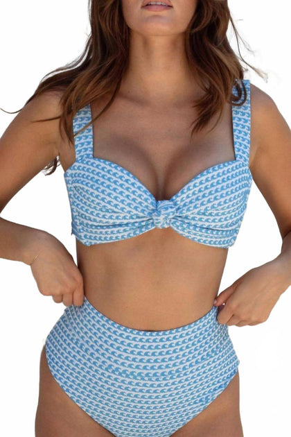Montce Hayden Bikini Top Blue Medium 2