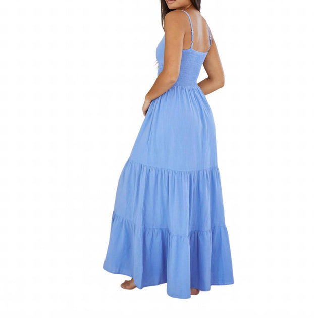 Blanco Nayla Maxi Dress Blue Large 4
