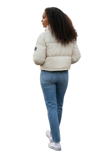 FAAK Cropped Puffer Jacket Beige Medium 3
