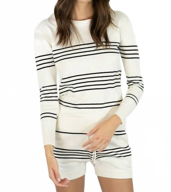 Kathryn McCarron Cashmere Striped Short Multi Medium 2