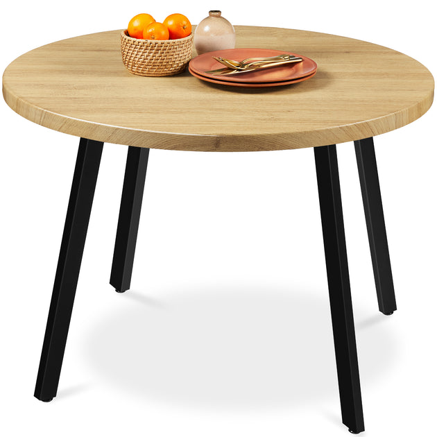 Best Choice Products Round Dining Table Brown 2