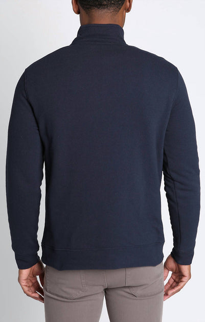 JACHS NEW YORK Quarter Zip Pullover Sweatshirt Blue Small 3