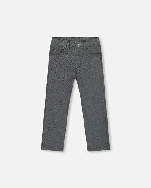 Deux par Deux Stretch Jacquard Pants Grey US 2T 2
