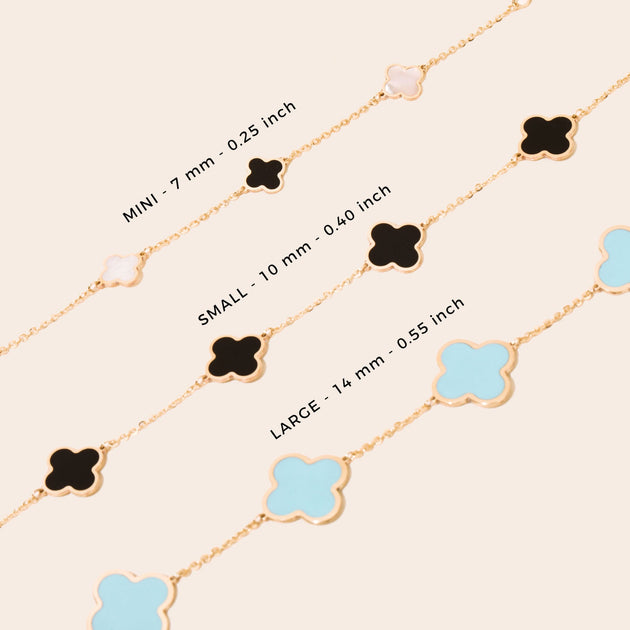 The Loavery Large Onyx Clover Necklace Black 4