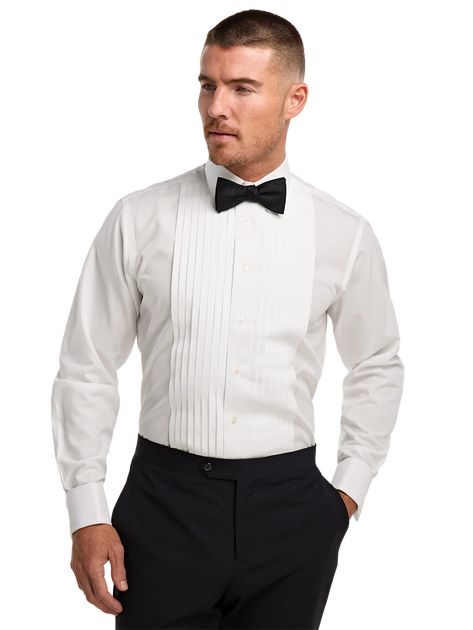Paul Fredrick Cotton Tuxedo Shirt White US 18 34/35 3