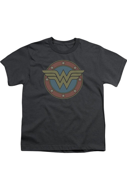 Gildan DC Comics Wonder Woman Vintage Emblem T-Shirt Schwarz Large 2