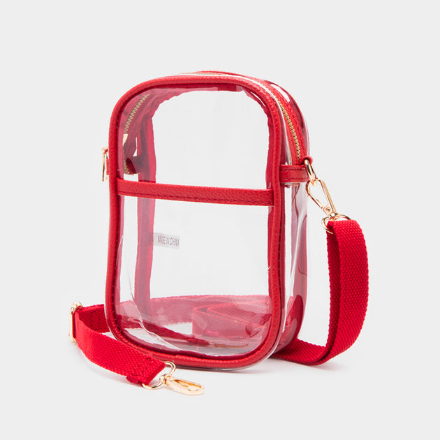 FASHNZFAB Transparent Rectangle Crossbody Bag White One Size 5