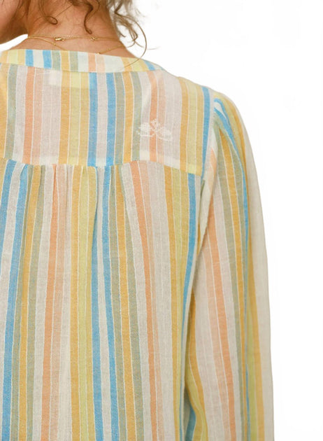 M.A.B.E. Kori Stripe Kaftan Dress Multi Medium 3